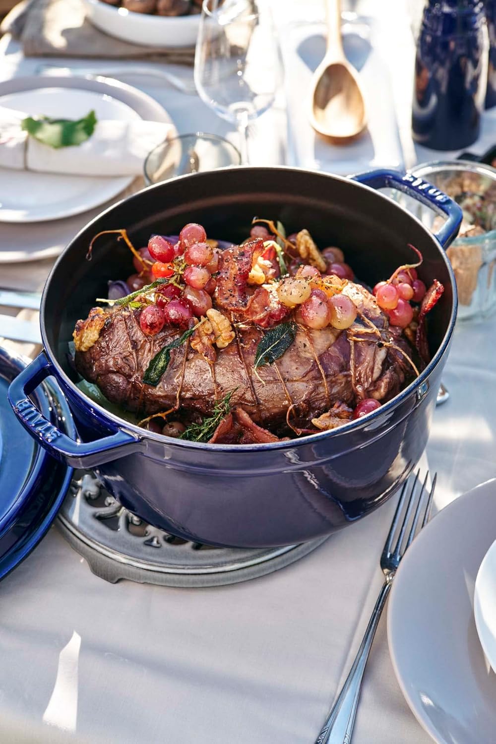 STAUB Garnek żeliwny, okrągły 28 cm, 6,7 L, Czarny