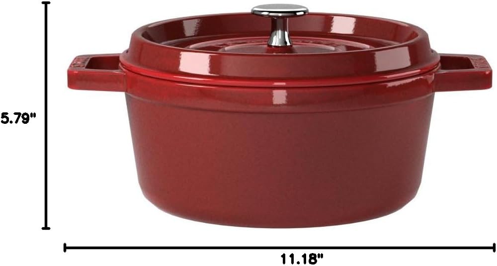 STAUB Garnek żeliwny, okrągły 28 cm, 6,7 L, Czarny