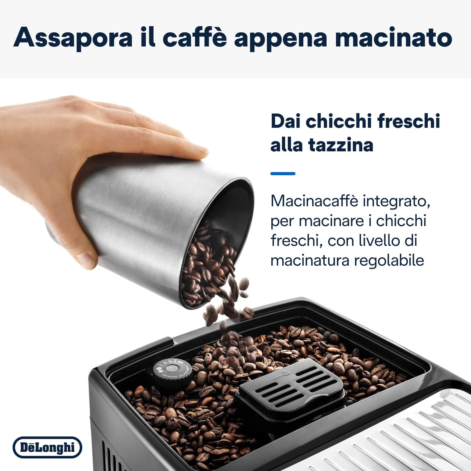 De’Longhi Dinamica ECAM 350.55.B Automatyczny Ekspres do Kawy, Tworzywo Sztuczne, 1450 W, 1,8 L, Czarny