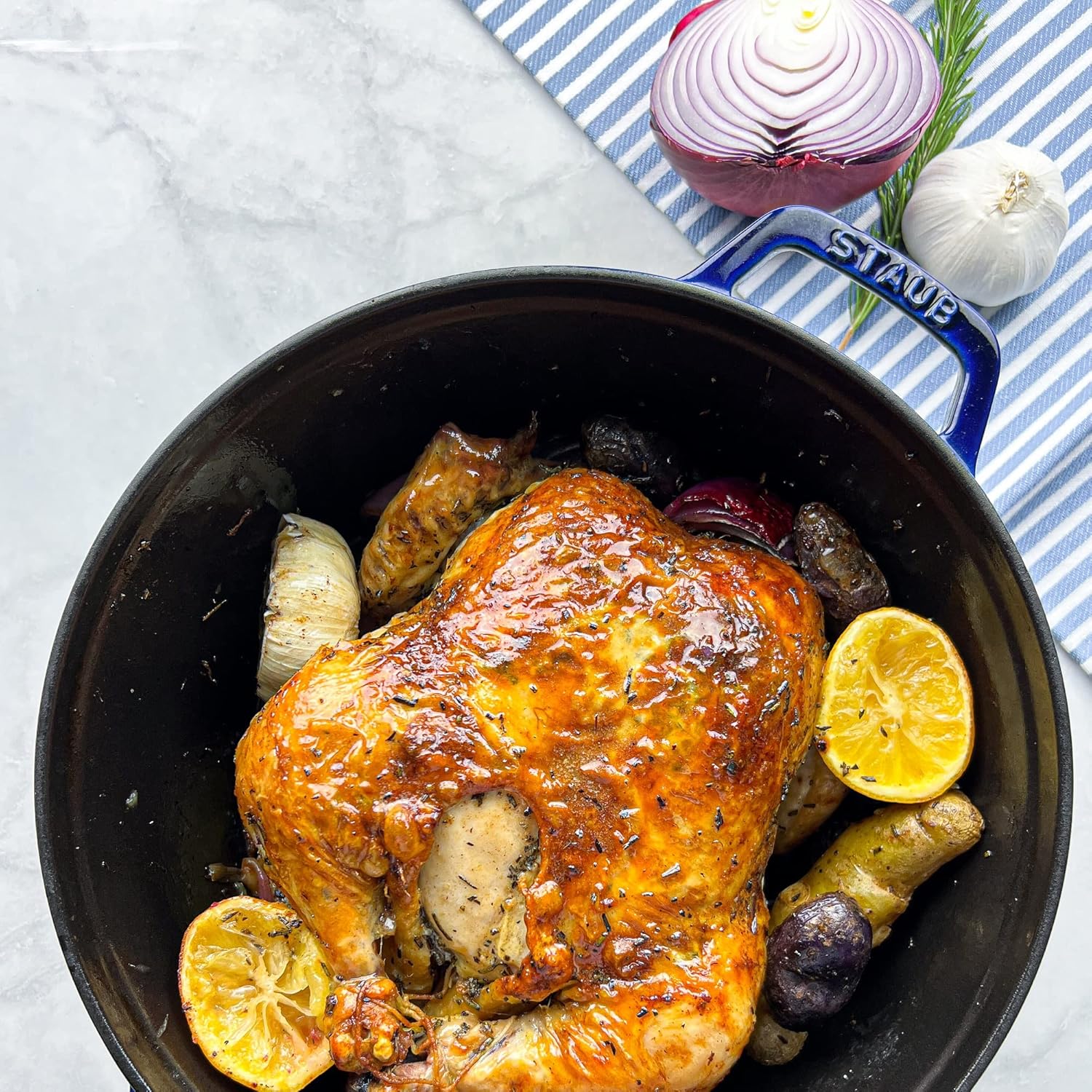 STAUB Garnek żeliwny, okrągły 28 cm, 6,7 L, Czarny