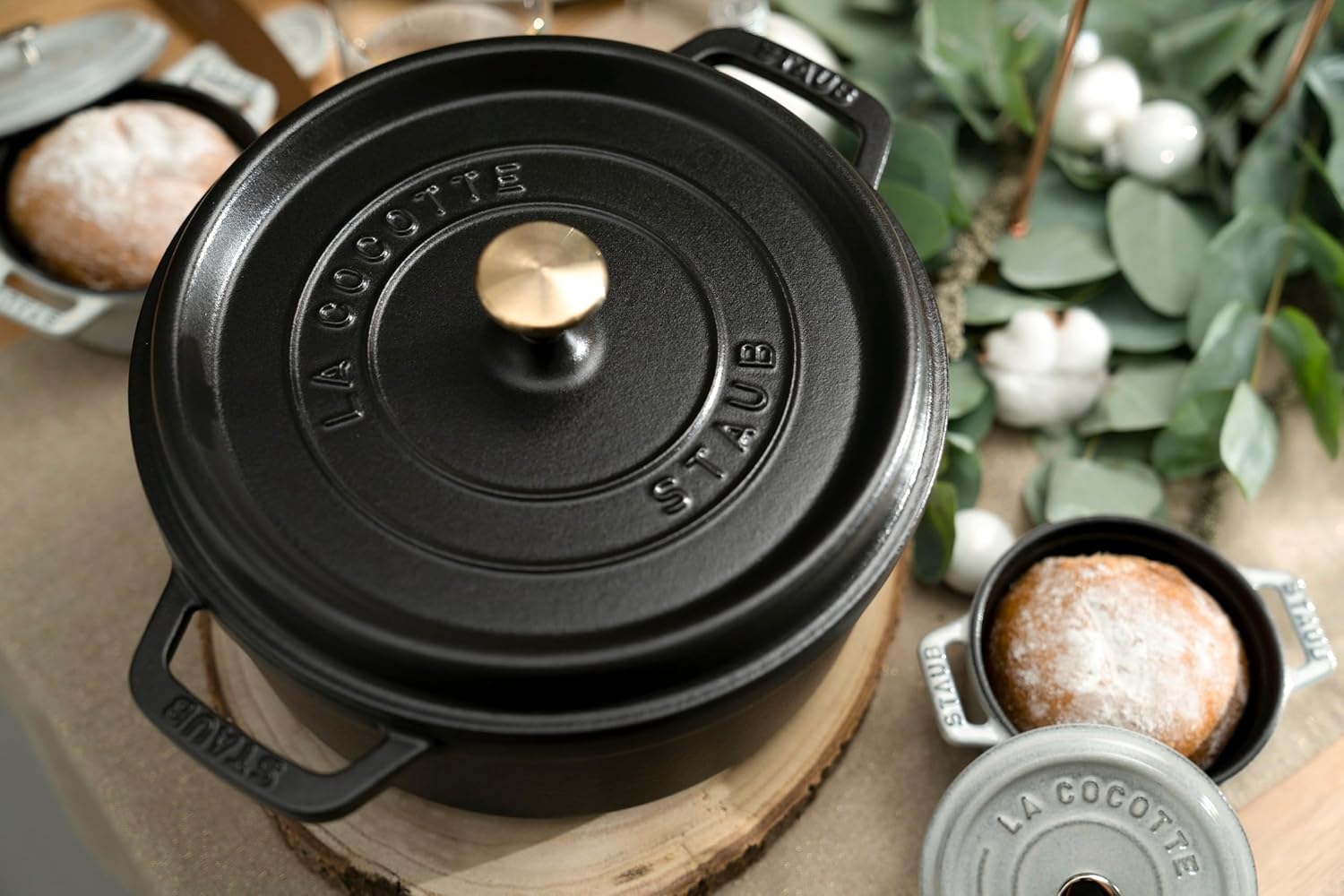 STAUB Garnek żeliwny, okrągły 28 cm, 6,7 L, Czarny