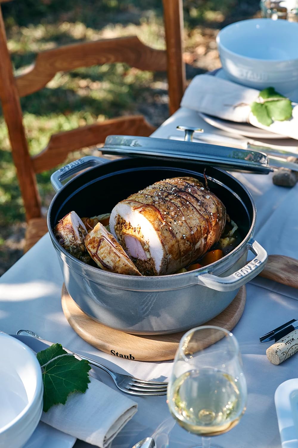 STAUB Garnek żeliwny, okrągły 28 cm, 6,7 L, Czarny