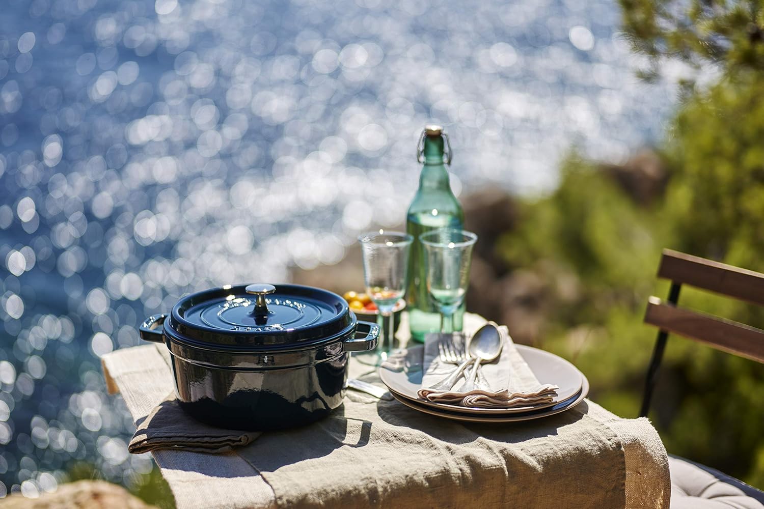 STAUB Garnek żeliwny, okrągły 28 cm, 6,7 L, Czarny
