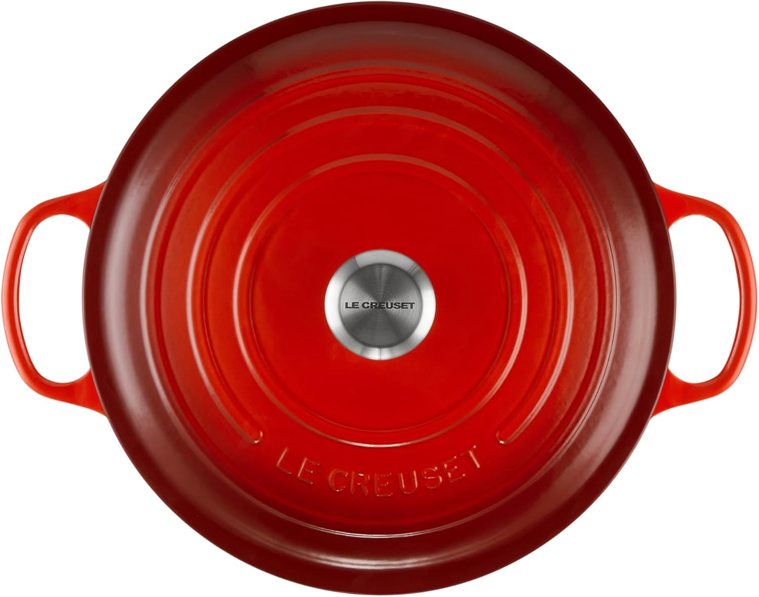 Le Creuset Signature żeliwne naczynie do pieczenia z pokrywką, Ø 26 cm, okrągłe, nadaje się do wszystkich rodzajów kuchenek i kuchenek indukcyjnych, pojemność: 5,3 l, 5,135 kg, kolor czerwony