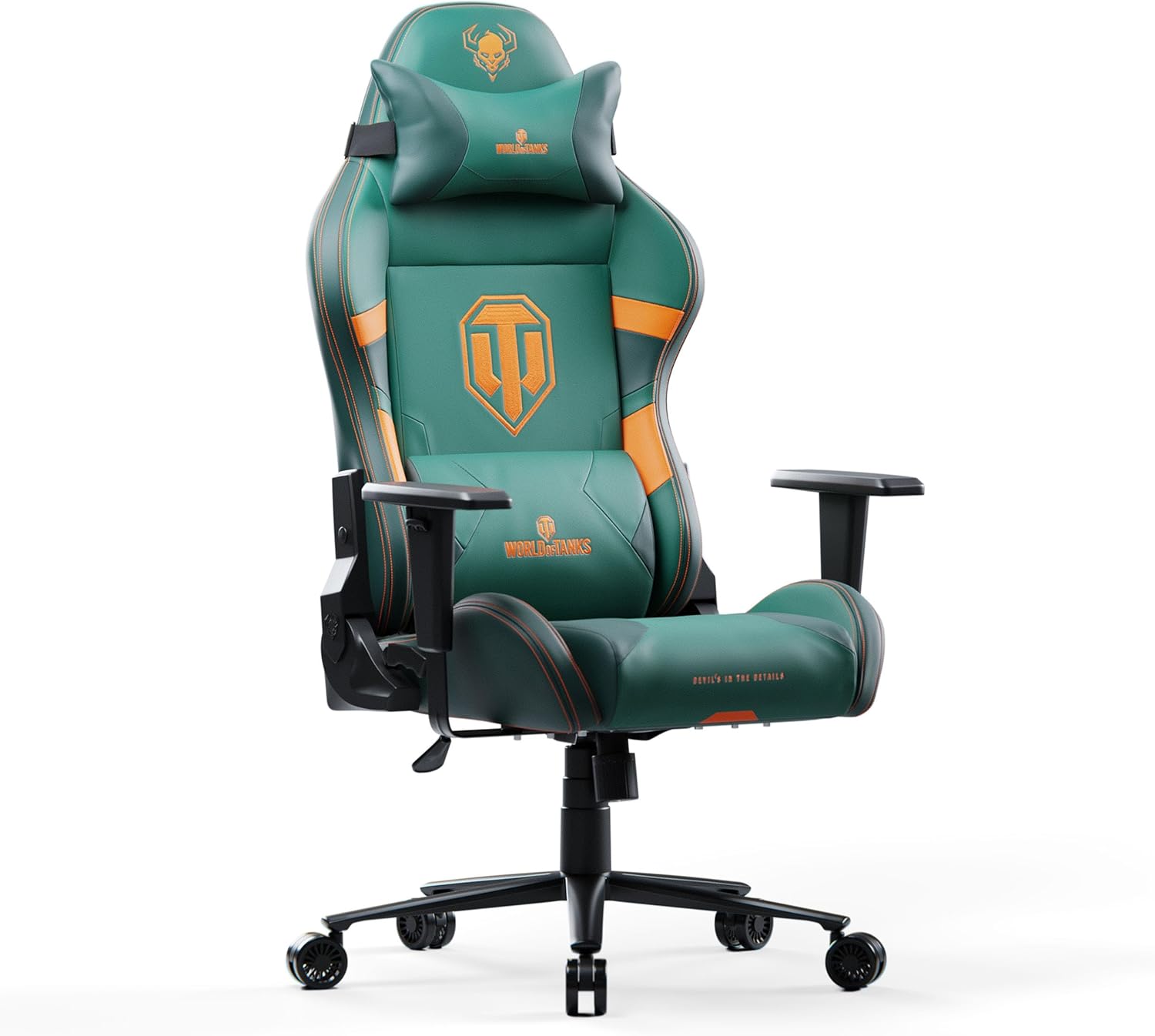 Diablo X-One 2.0 Fotel Gamingowy Krzesło Biurowe Dla Gracza Obrotowy Regulowane Podłokietniki Ekoskóra Ergonomiczny Design Funkcja Bujania Poduszka Pod Kark i Lędźwie (Candy Rose, Normal)