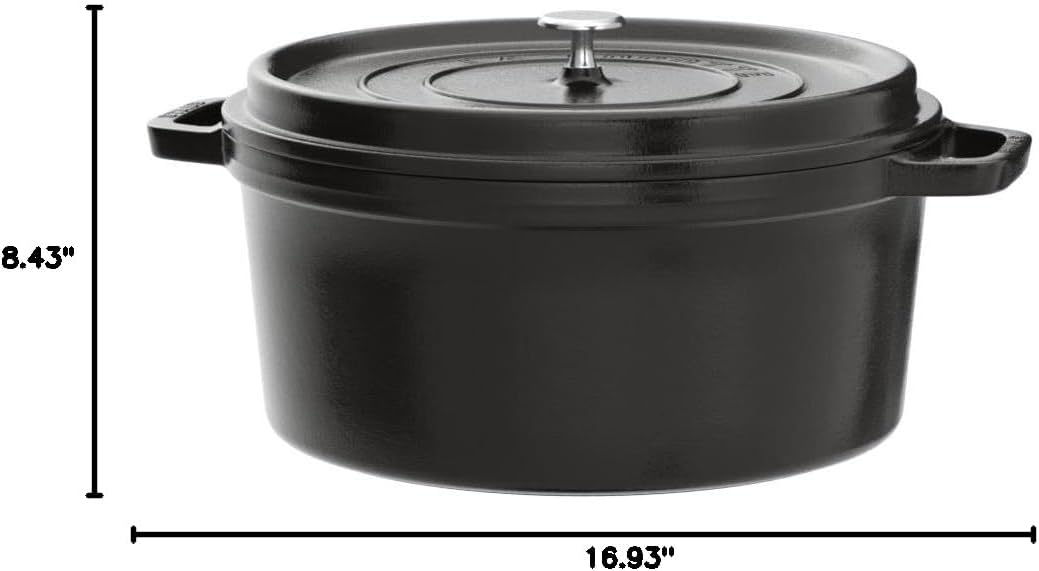 STAUB Garnek żeliwny, okrągły 28 cm, 6,7 L, Czarny