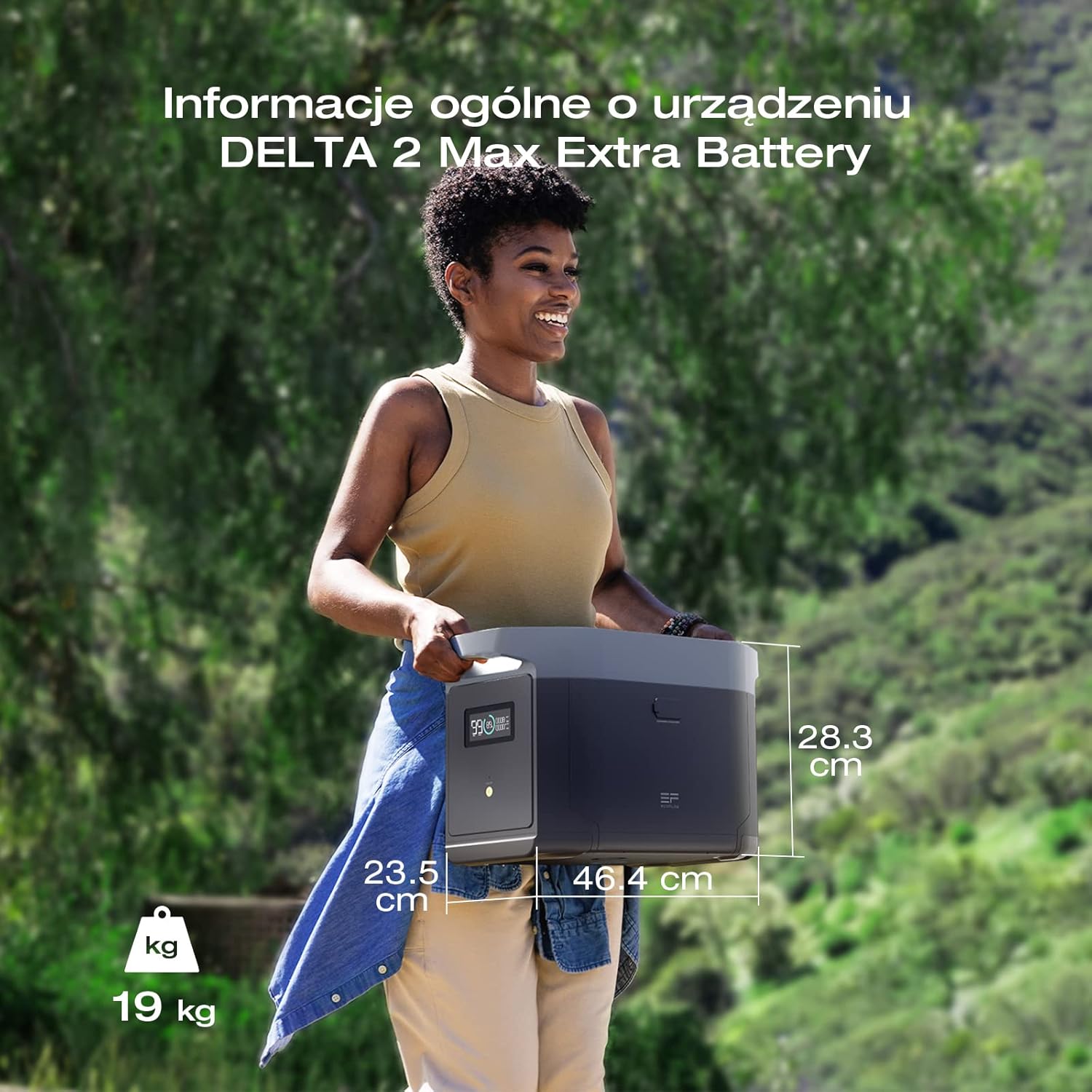 Przenośna stacja zasilania EcoFlow DELTA 2 Max z możliwością rozszerzania pojemności 2–6 kWh, bateria LFP zapewniająca 3000 cykli ładowania