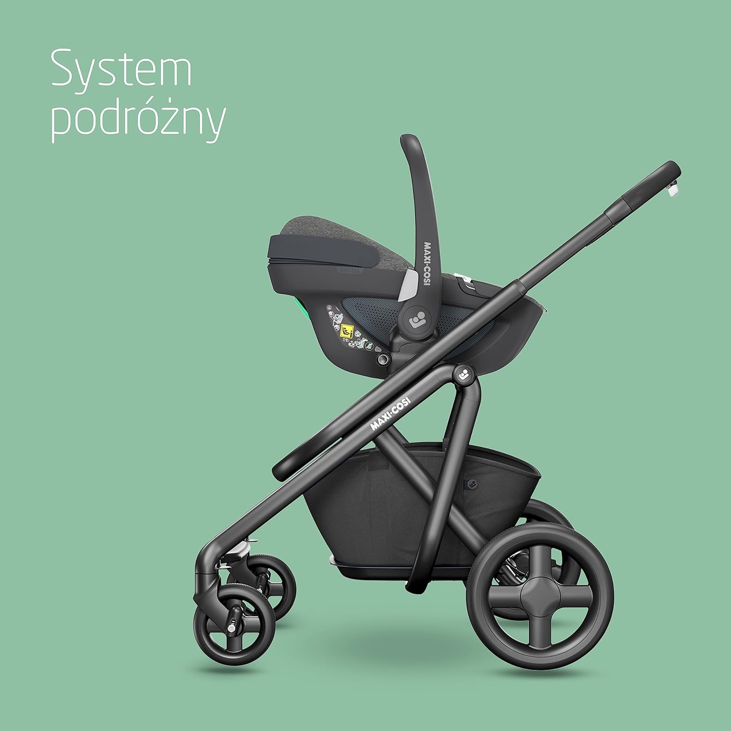 Maxi-Cosi Pearl 360 dla niemowlaka i-Size, Fotelik samochodowy obrotowy 360, od 3 miesięcy do 4 lat (61–105 cm), Obracanie jedną ręką, ClimaFlow, Uprząż z systemem Easy-In, G-CELL, Authentic Graphite