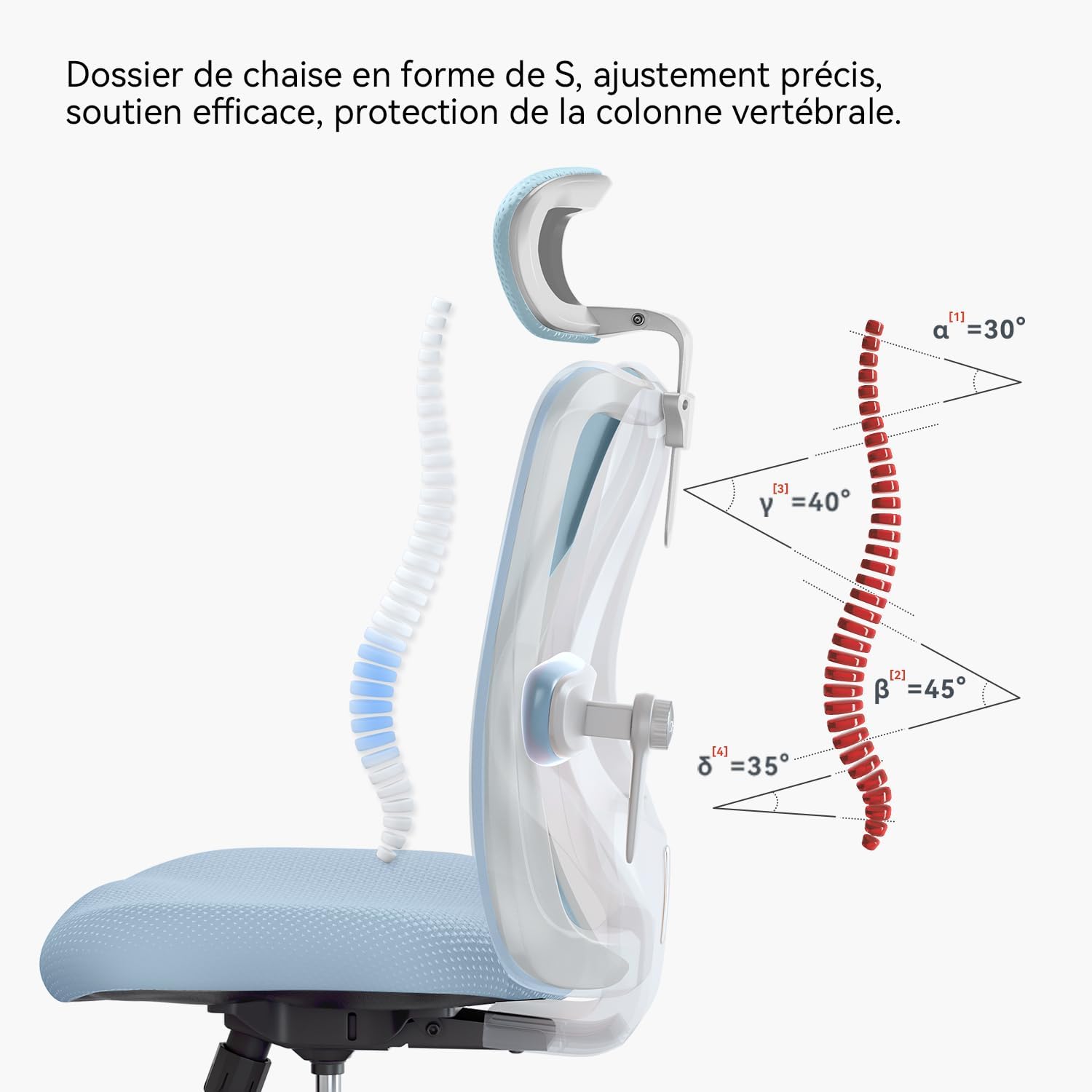 SIHOO Ergonomiczne krzesło biurowe, komputerowe krzesło biurowe z regulowanym podparciem lędźwiowym i zagłówkiem, oddychające siatkowe krzesło do gier z wygodną grubą poduszką i regulowanymi podłokietnikami, krzesło obrotowe do nauki w domu (czarne)