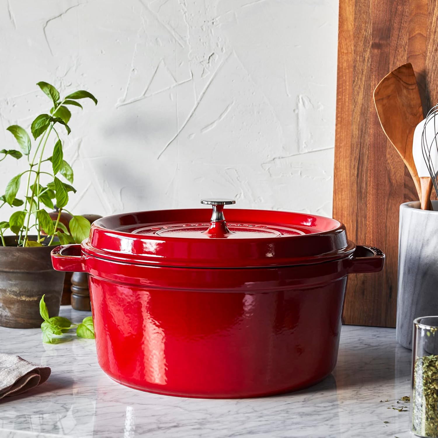 STAUB Garnek żeliwny, okrągły 28 cm, 6,7 L, Czarny