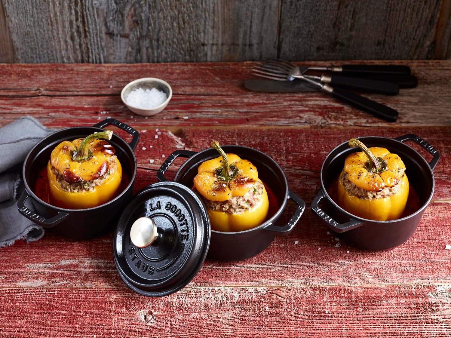 STAUB Garnek żeliwny, okrągły 28 cm, 6,7 L, Czarny