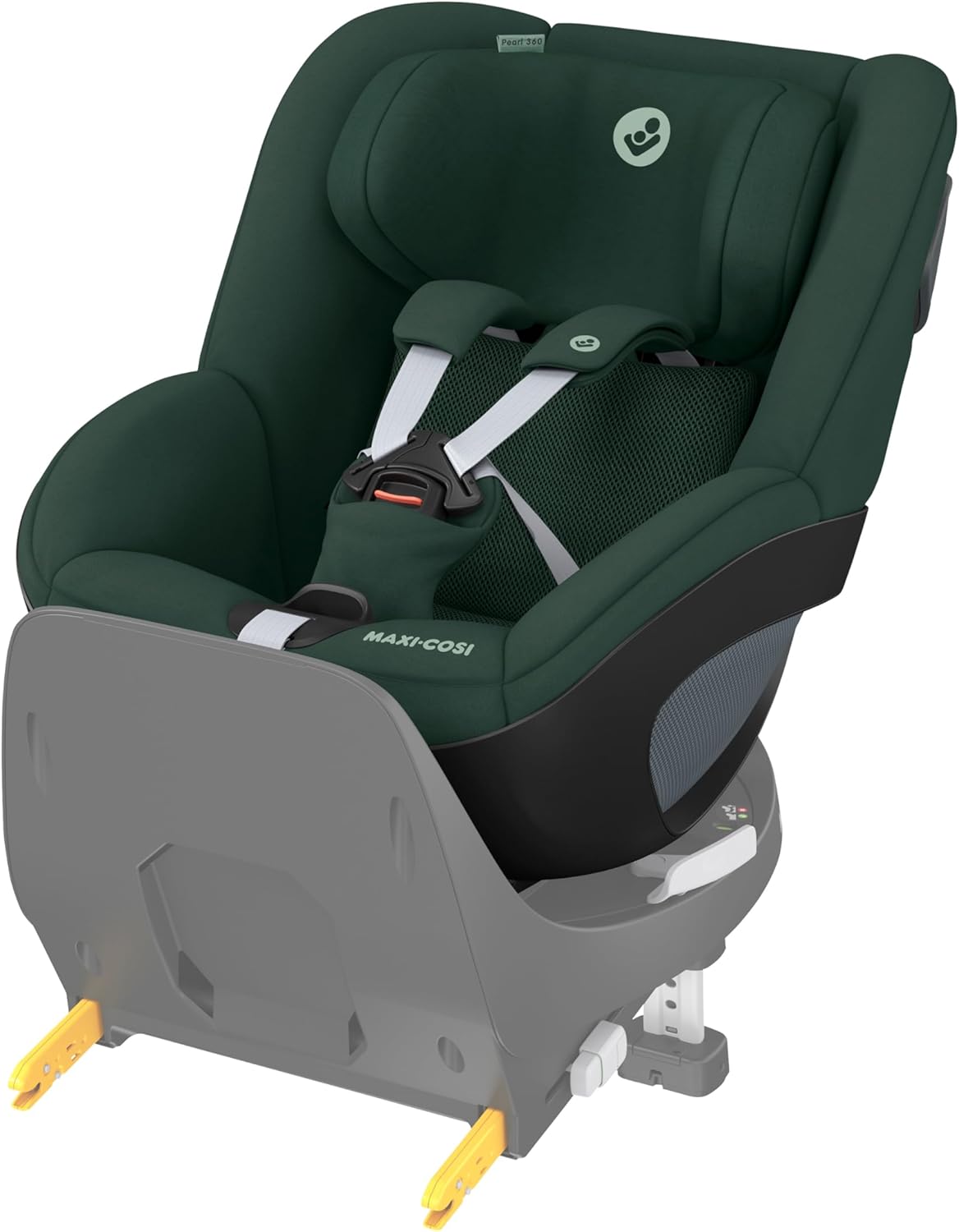 Maxi-Cosi Pearl 360 dla niemowlaka i-Size, Fotelik samochodowy obrotowy 360, od 3 miesięcy do 4 lat (61–105 cm), Obracanie jedną ręką, ClimaFlow, Uprząż z systemem Easy-In, G-CELL, Authentic Graphite