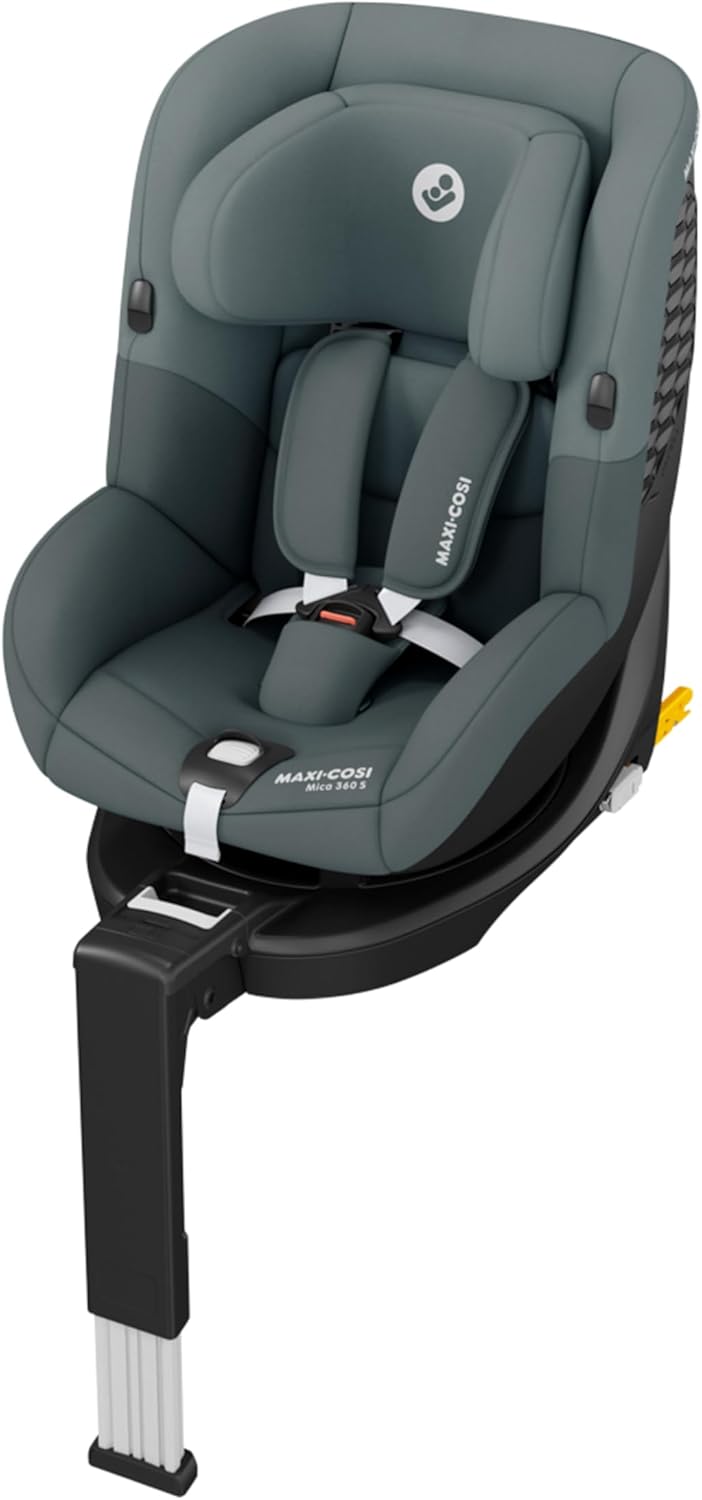 Maxi-Cosi Mica 360 S, Fotelik samochodowy obrotowy 360, 3 miesiące–4 lata (61–105 cm), Obracanie FlexiSpin, 5 pozycji odchylenia, Ochrony G-CELL, Zaczepy na pasy uprzęży Easy-in, Tonal Black