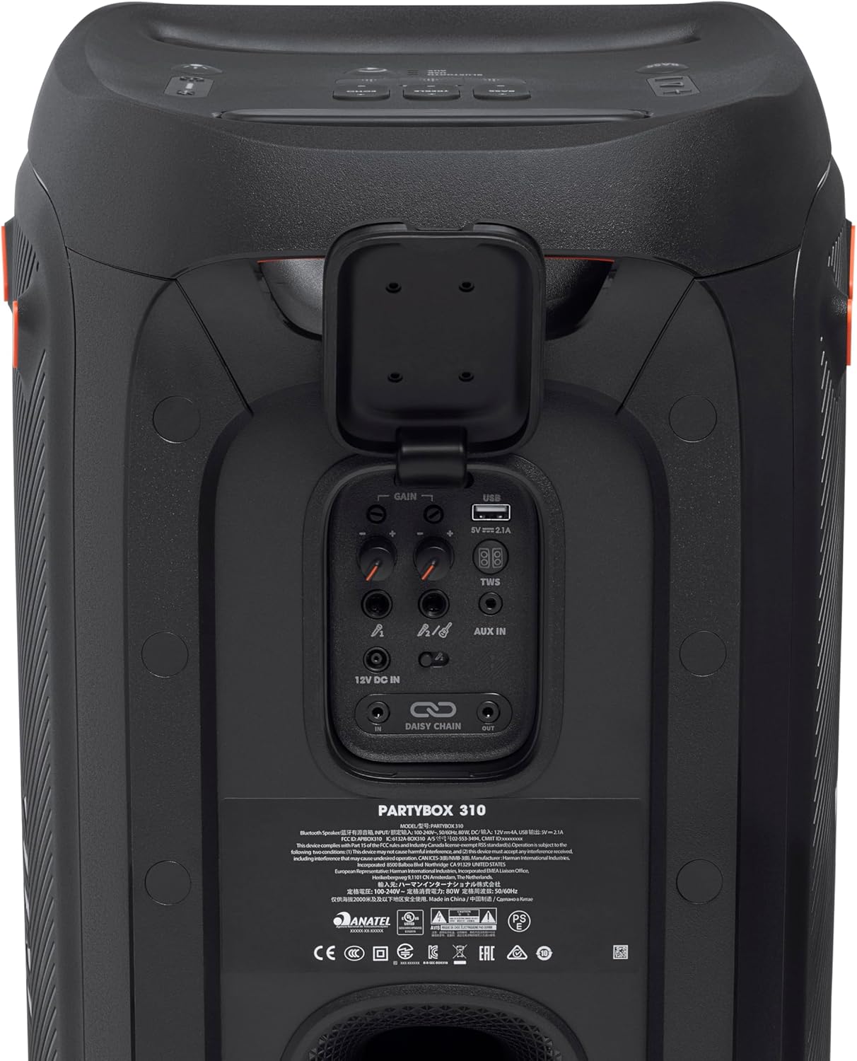 Jbl Partybox 110 JBLPARTYBOX110EU Głośnik Bluetooth, Czarny, 24 x 69 x 2,5 cm