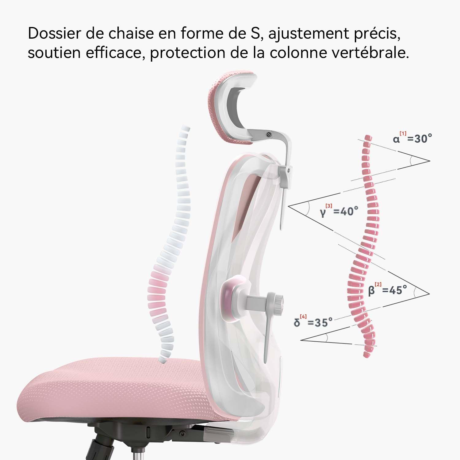 SIHOO Ergonomiczne krzesło biurowe, komputerowe krzesło biurowe z regulowanym podparciem lędźwiowym i zagłówkiem, oddychające siatkowe krzesło do gier z wygodną grubą poduszką i regulowanymi podłokietnikami, krzesło obrotowe do nauki w domu (czarne)