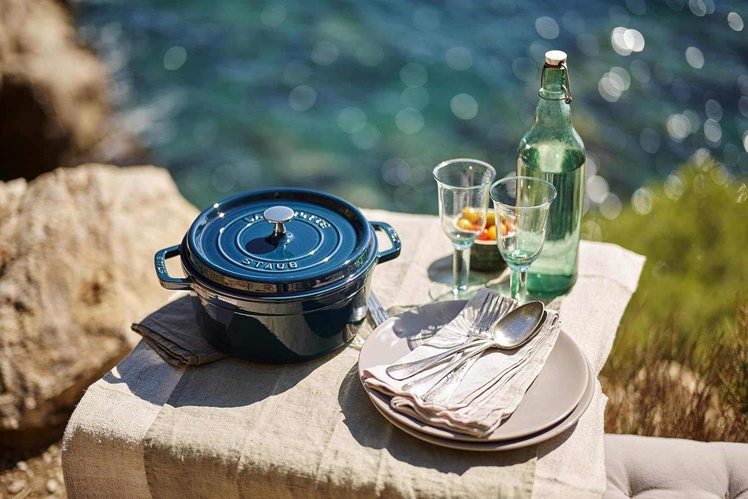 STAUB Garnek żeliwny, okrągły 28 cm, 6,7 L, Czarny