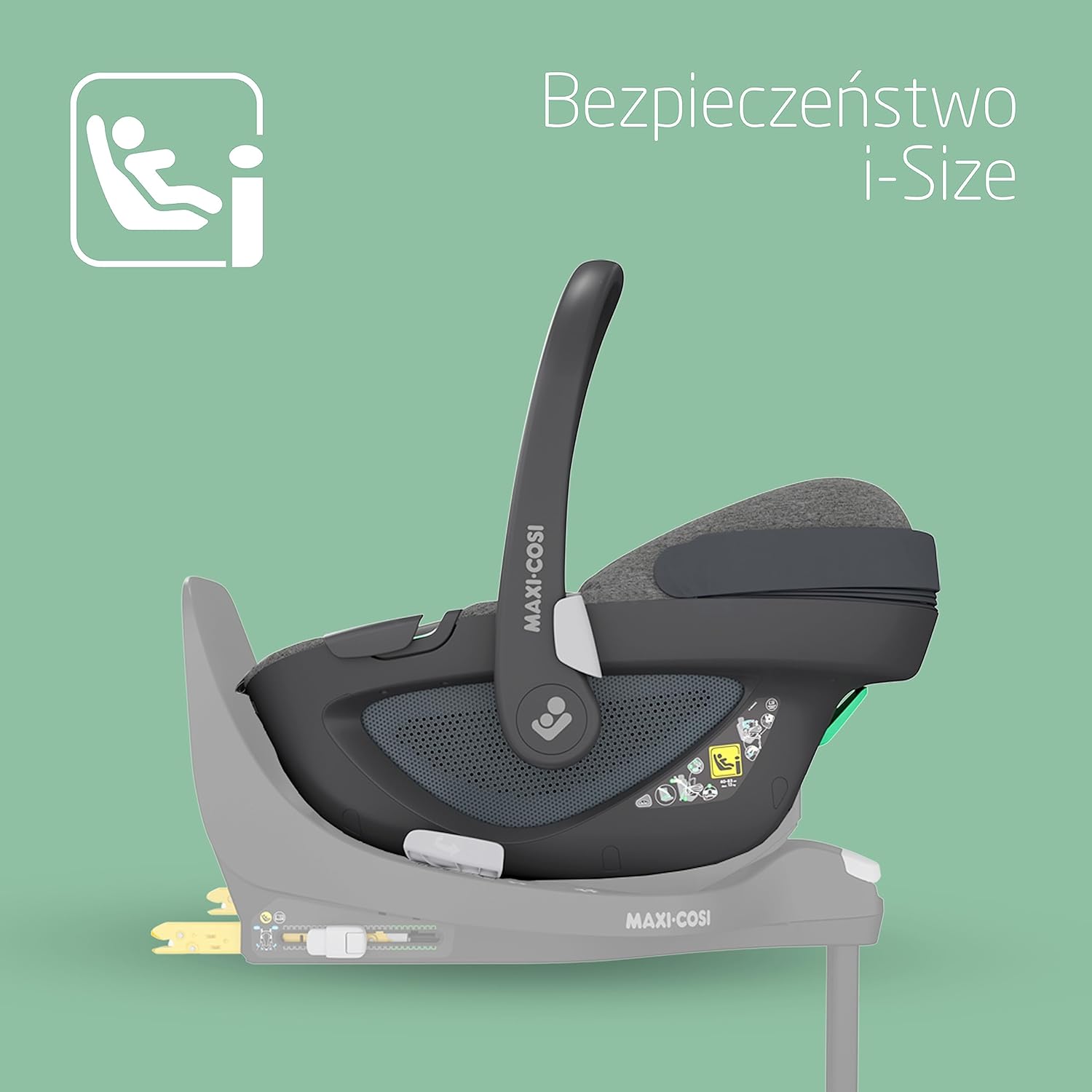 Maxi-Cosi Pearl 360 dla niemowlaka i-Size, Fotelik samochodowy obrotowy 360, od 3 miesięcy do 4 lat (61–105 cm), Obracanie jedną ręką, ClimaFlow, Uprząż z systemem Easy-In, G-CELL, Authentic Graphite