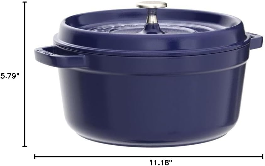 STAUB Garnek żeliwny, okrągły 28 cm, 6,7 L, Czarny