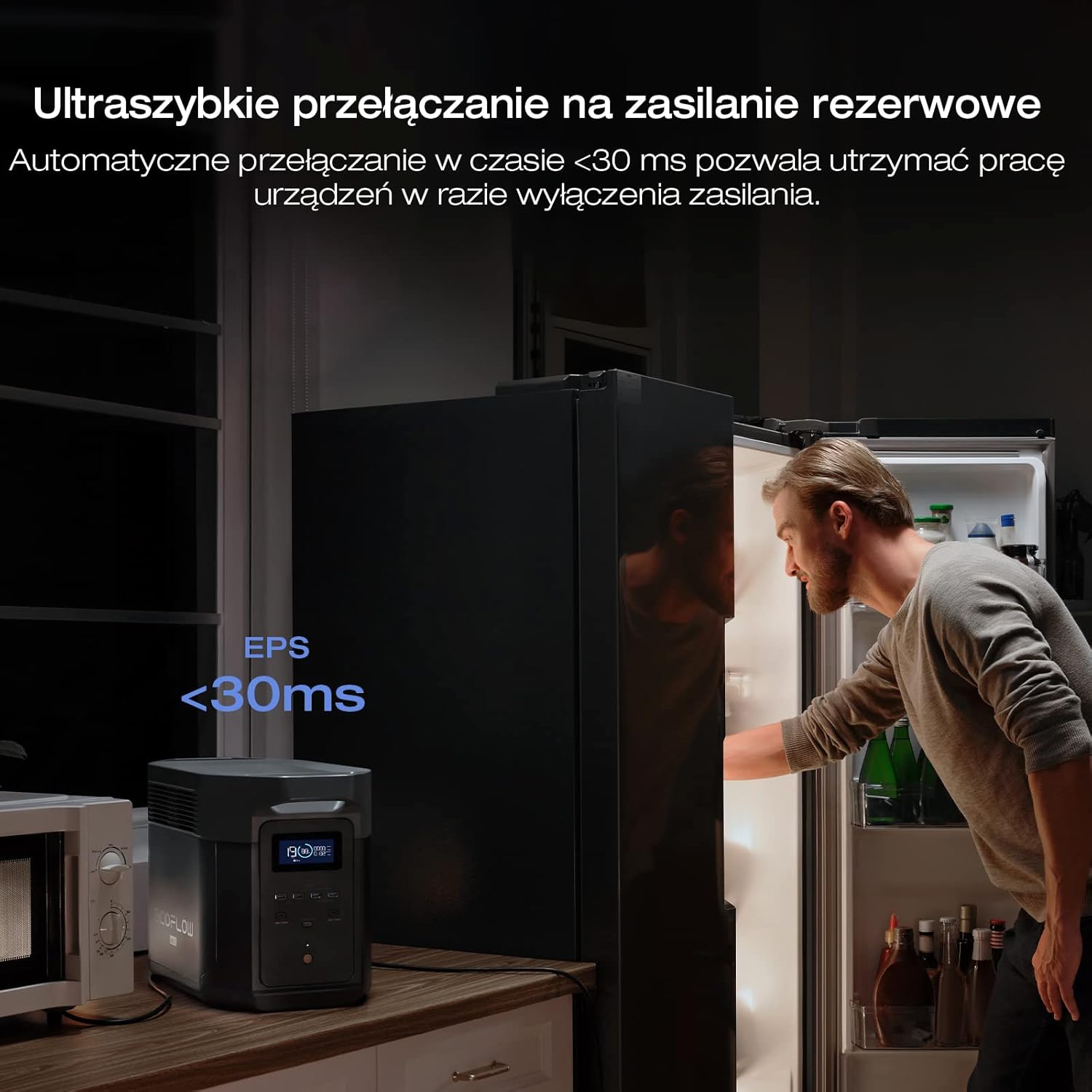 Przenośna stacja zasilania EcoFlow DELTA 2 Max z możliwością rozszerzania pojemności 2–6 kWh, bateria LFP zapewniająca 3000 cykli ładowania