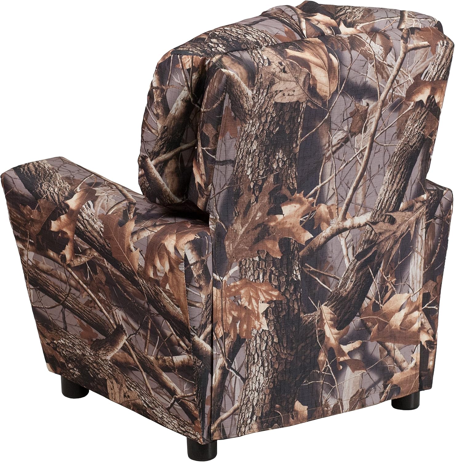 Flash Furniture Współczesny leżak dziecięcy z uchwytem na kubki, drewno, beżowy winyl, 66,04 x 53,34 x 53,34 cm