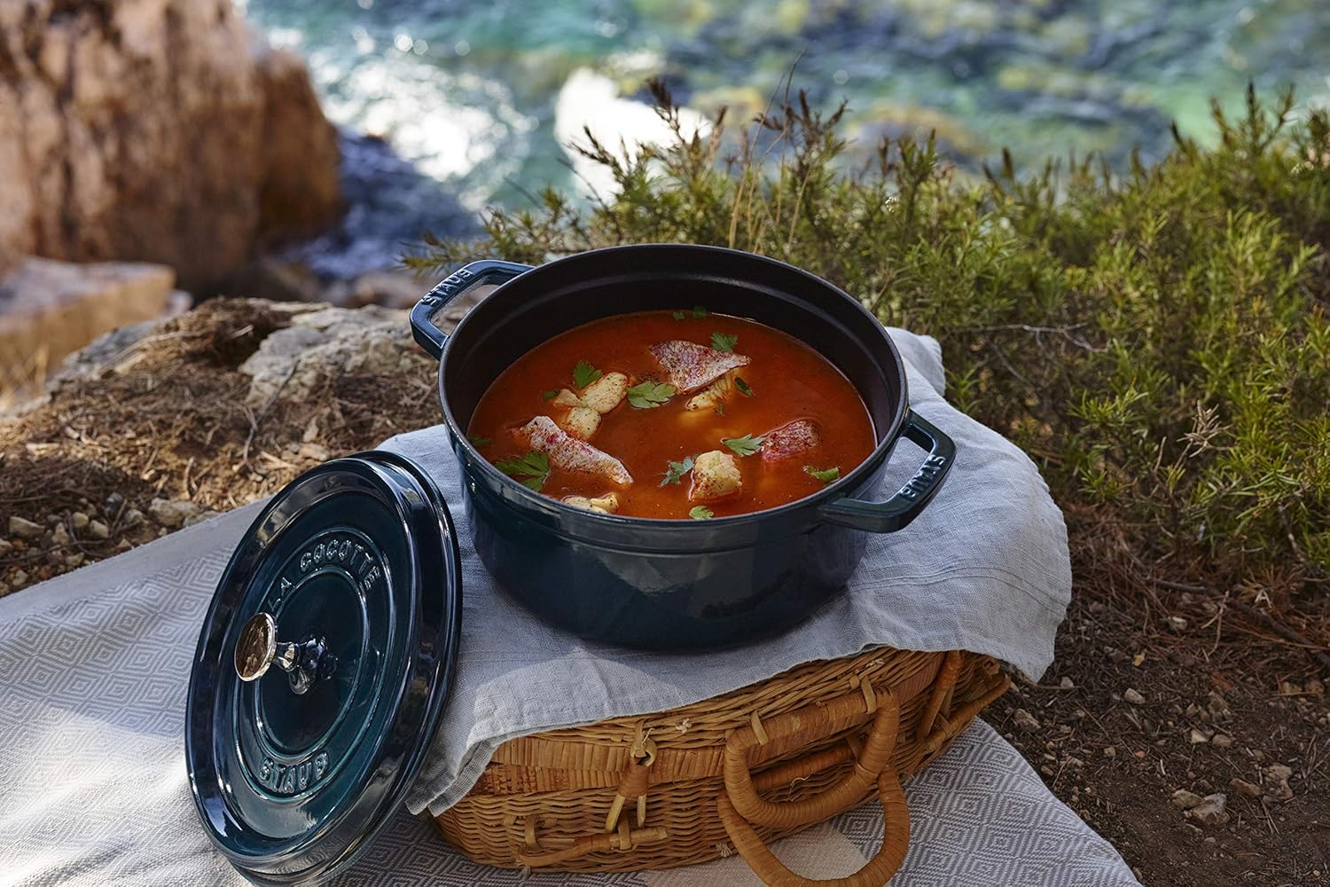 STAUB Garnek żeliwny, okrągły 28 cm, 6,7 L, Czarny