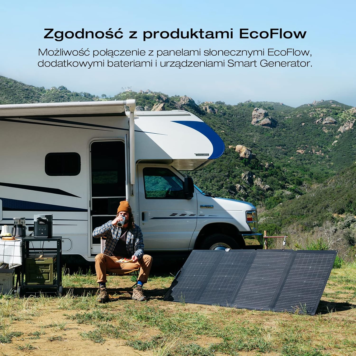 Przenośna stacja zasilania EcoFlow DELTA 2 Max z możliwością rozszerzania pojemności 2–6 kWh, bateria LFP zapewniająca 3000 cykli ładowania