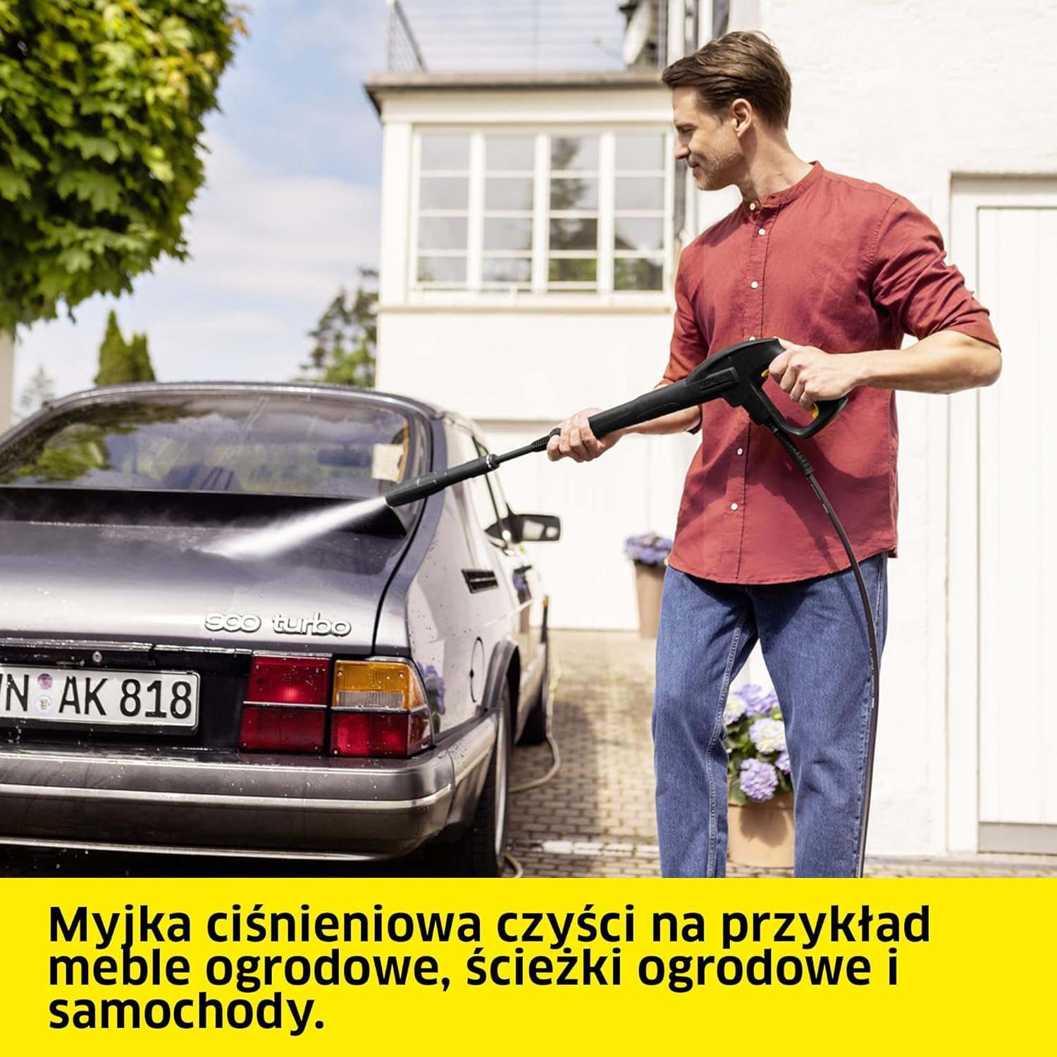 Kärcher myjka ciśnieniowa K 4 Power Control Flex Home, 130 bar, 420 l/h, powierzchnia: 30 m²/h, filtr wody, waga: 11,5 kg, pistolet ciśnieniowy, lanca rotacyjna, dysza strumieniowa, zestaw domowy