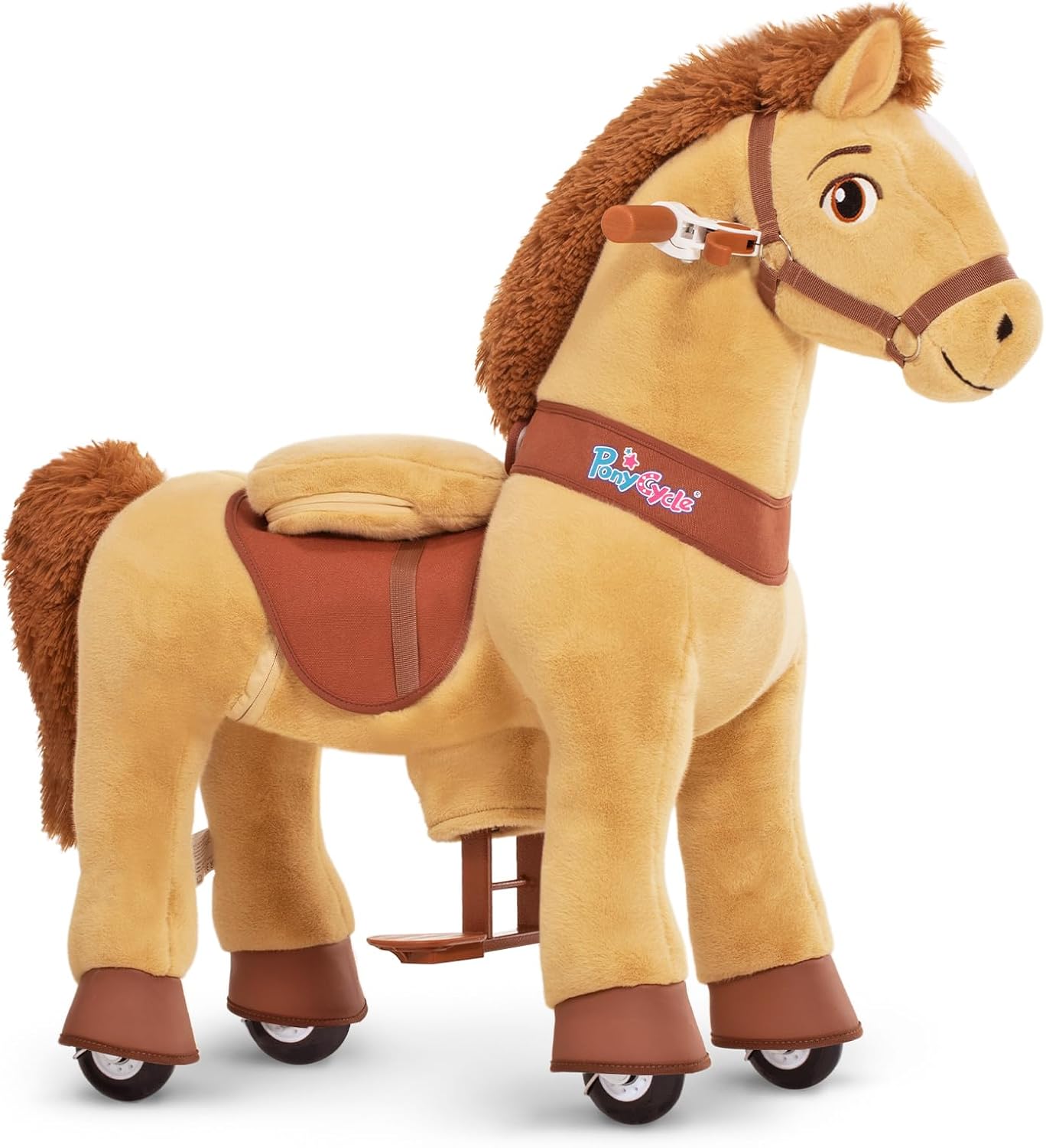 PonyCycle 2023 Nowy Model E Jednorożec do Jazdy na Mechanicznym Chodzącym Jednorożcu z Hamulcem (Fioletowy/Rozmiar 4 dla Dzieci w Wieku 4-8 Lat) Hulajnoga dla Maluchów do Jazdy na Koniu - E413