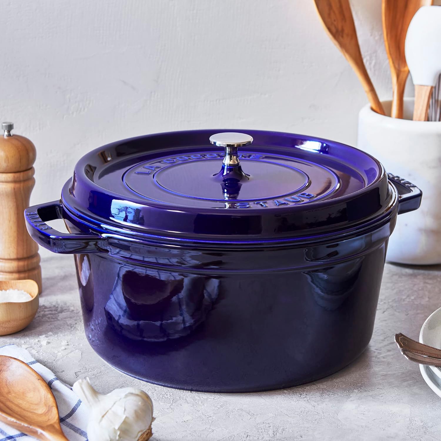 STAUB Garnek żeliwny, okrągły 28 cm, 6,7 L, Czarny