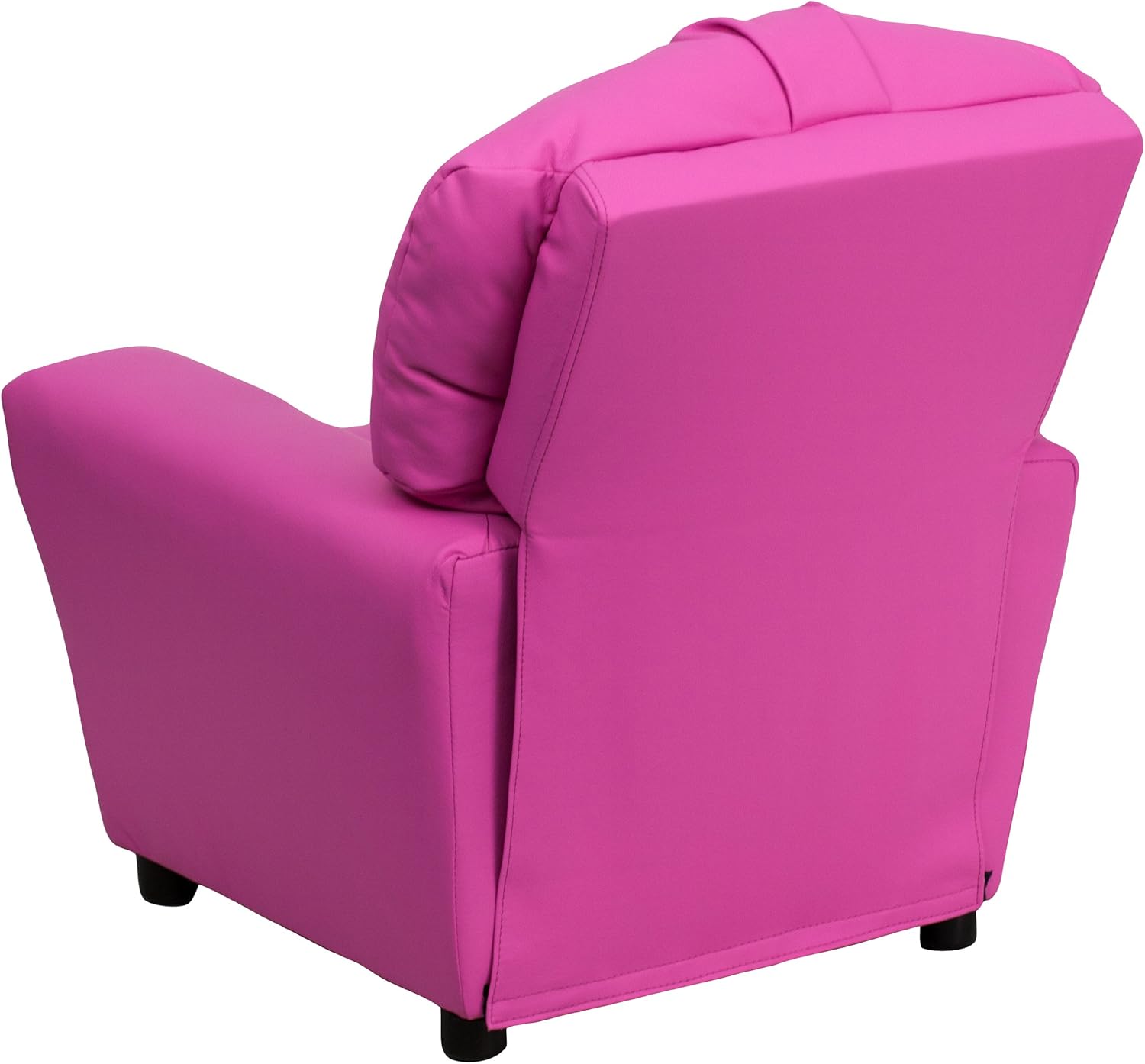 Flash Furniture Współczesny leżak dziecięcy z uchwytem na kubki, drewno, beżowy winyl, 66,04 x 53,34 x 53,34 cm