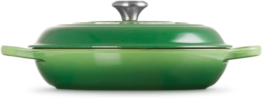 Le Creuset Signature żeliwny garnek Gourmet, okrągły, Ø 30 cm, 3,5 l, do wszystkich rodzajów kuchenek włącznie z indukcyjnymi, 5,55 kg, czerwony piec
