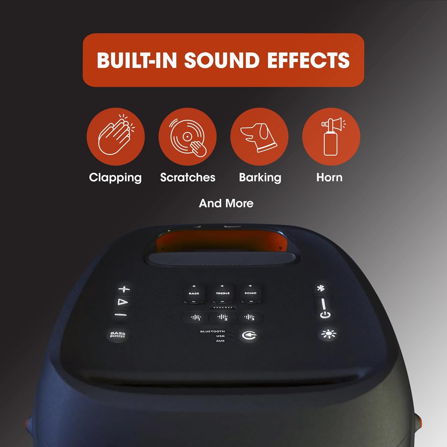 Jbl Partybox 110 JBLPARTYBOX110EU Głośnik Bluetooth, Czarny, 24 x 69 x 2,5 cm