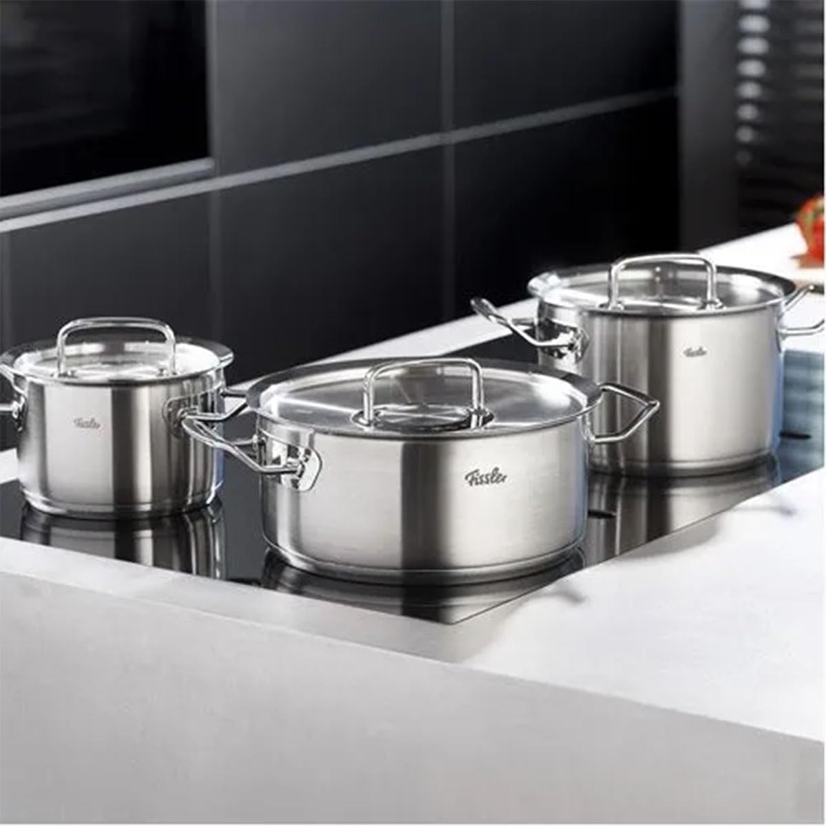 Fissler Original-Profi Zestaw Garnków z Rondlem, 18/10 Steel, Srebrny, 5 sztuk