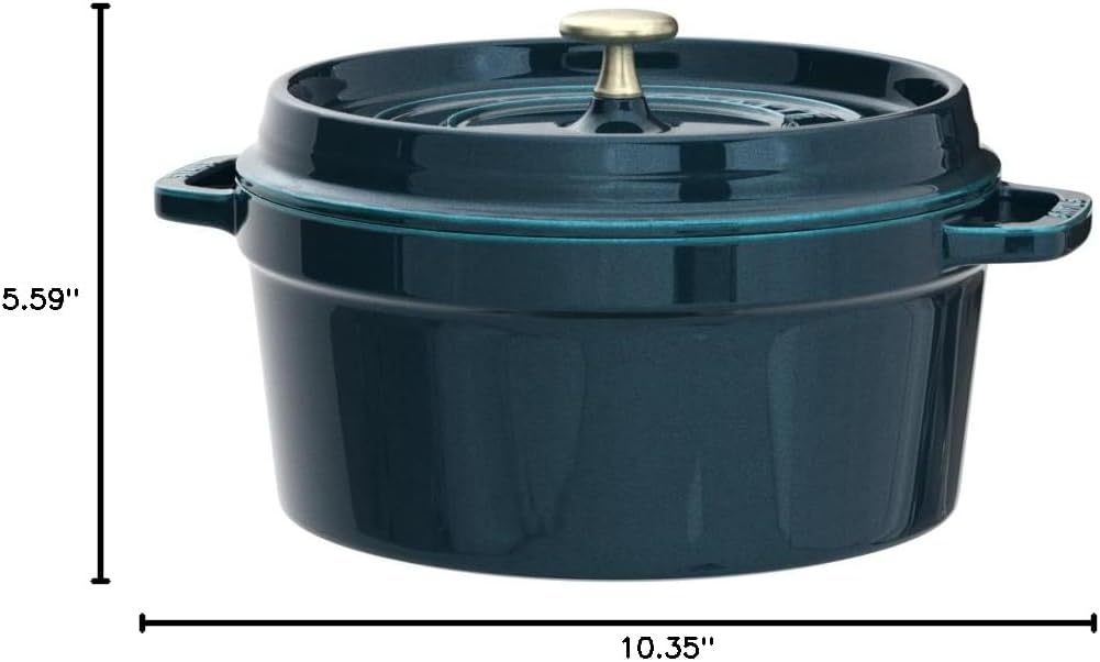 STAUB Garnek żeliwny, okrągły 28 cm, 6,7 L, Czarny