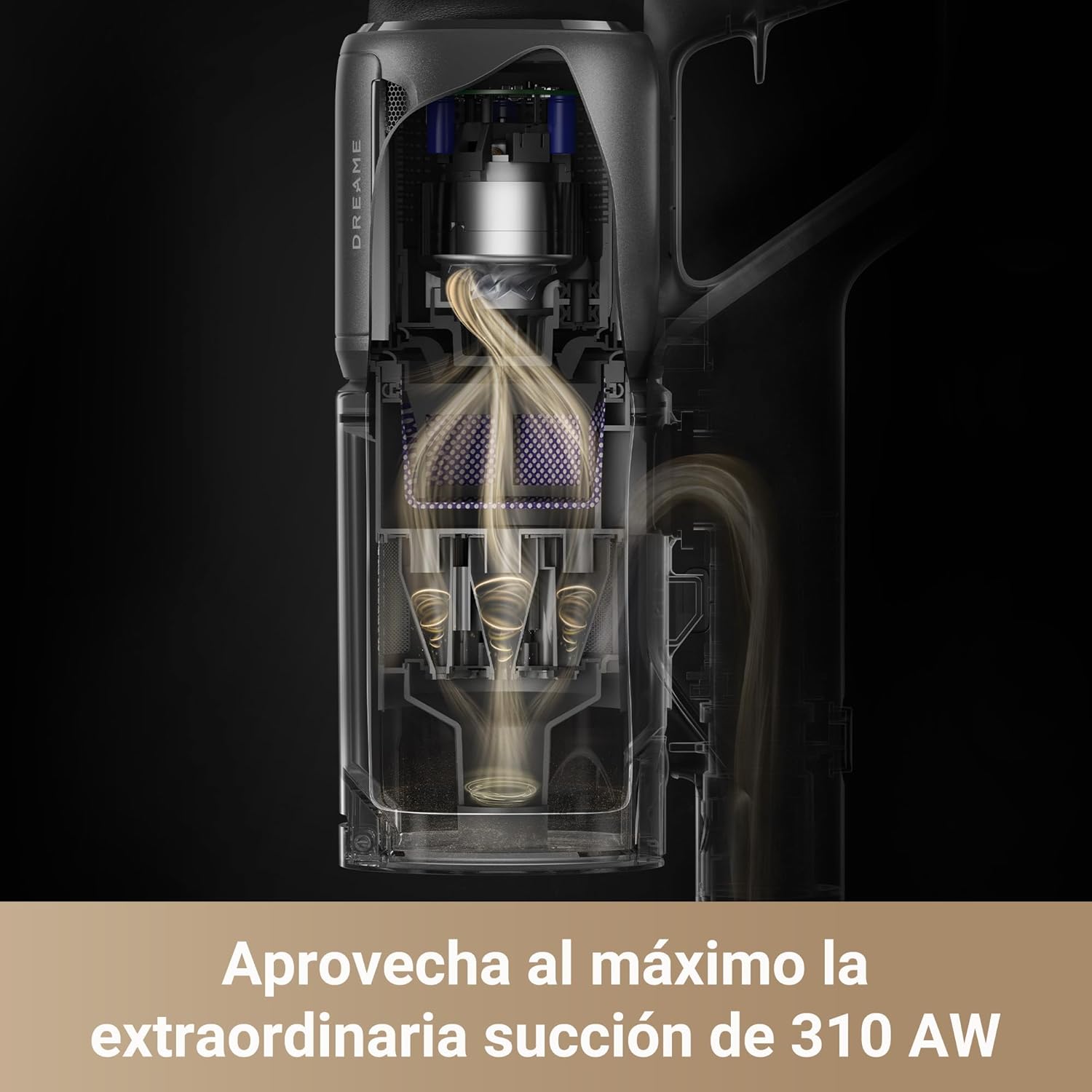 DREAME Bezprzewodowy odkurzacz Z30, bezprzewodowy odkurzacz elektryczny, ssanie 310 AW, zasięg 90 min, automatyczne wykrywanie zanieczyszczeń, automatyczna regulacja ssania