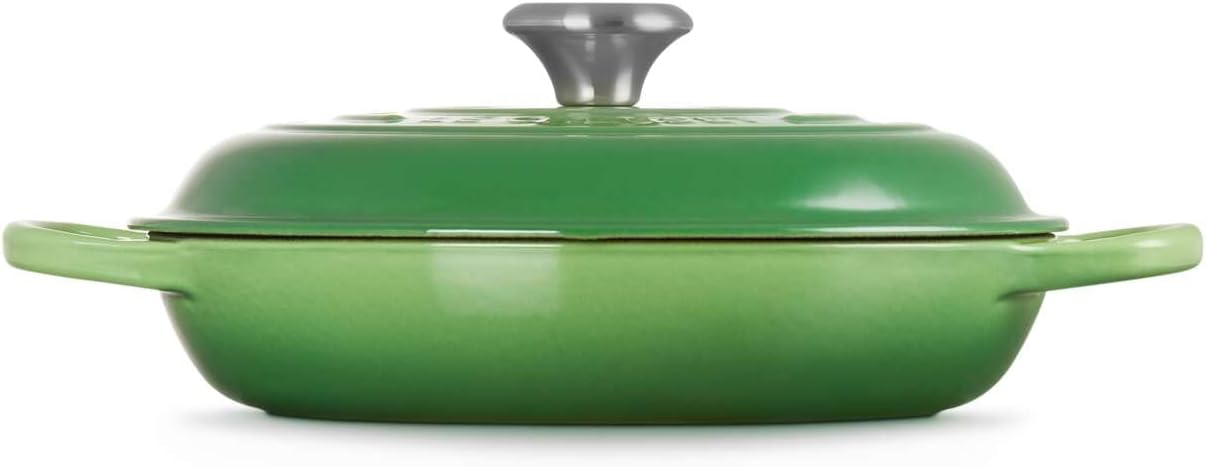 Le Creuset Signature żeliwny garnek Gourmet, okrągły, Ø 30 cm, 3,5 l, do wszystkich rodzajów kuchenek włącznie z indukcyjnymi, 5,55 kg, czerwony piec