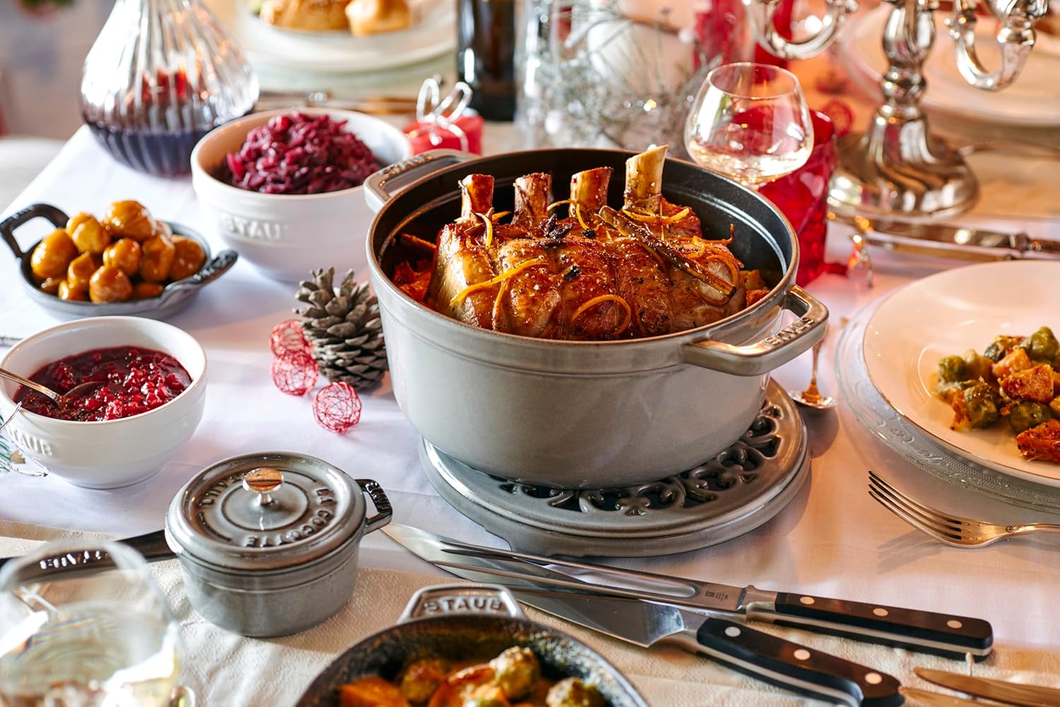 STAUB Garnek żeliwny, okrągły 28 cm, 6,7 L, Czarny