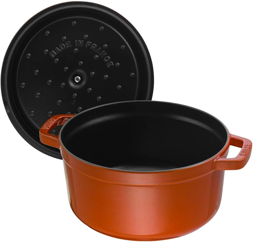 STAUB Garnek żeliwny, okrągły 28 cm, 6,7 L, Czarny