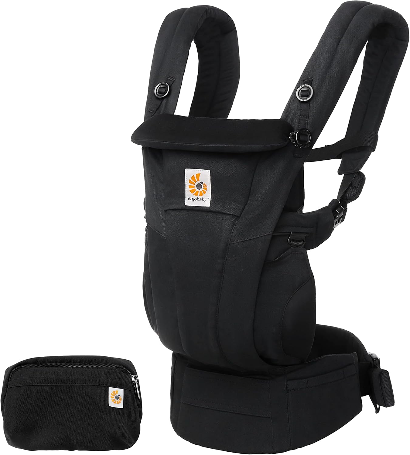 Ergobaby Omni Breeze Nosidełko dla noworodków od urodzenia do 20 kg, 4 pozycje SoftFlex Mesh Ergonomiczne nosidełko dla niemowląt Nosidełko do noszenia na plecach, Graphite Grey