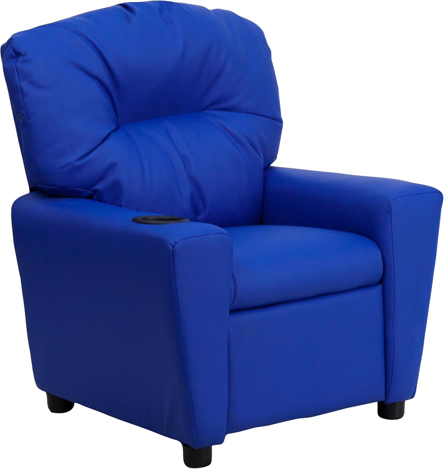 Flash Furniture Współczesny leżak dziecięcy z uchwytem na kubki, drewno, beżowy winyl, 66,04 x 53,34 x 53,34 cm