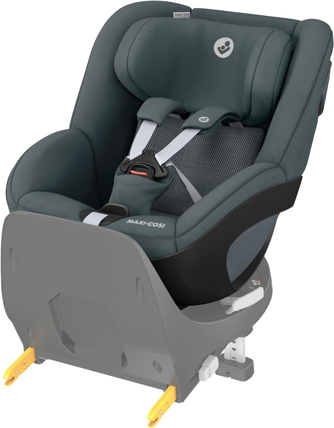 Maxi-Cosi Pearl 360 dla niemowlaka i-Size, Fotelik samochodowy obrotowy 360, od 3 miesięcy do 4 lat (61–105 cm), Obracanie jedną ręką, ClimaFlow, Uprząż z systemem Easy-In, G-CELL, Authentic Graphite