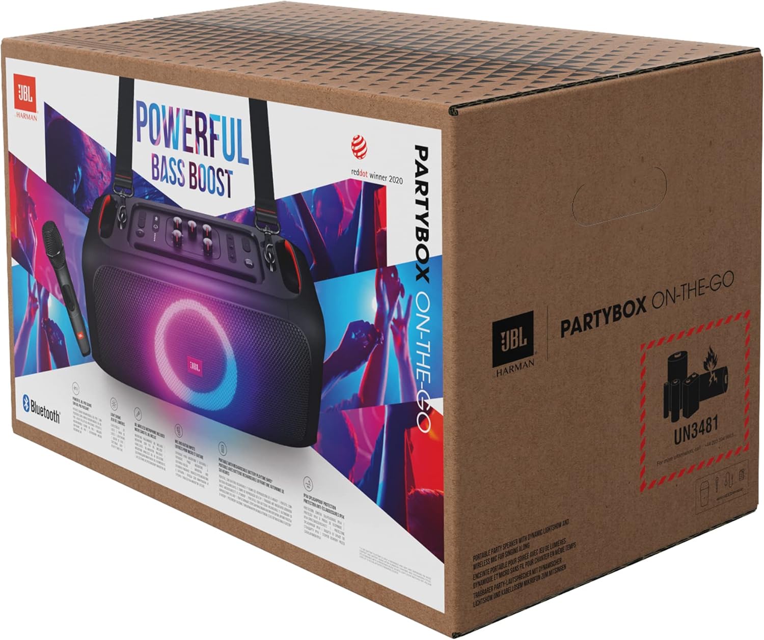 Jbl Partybox 110 JBLPARTYBOX110EU Głośnik Bluetooth, Czarny, 24 x 69 x 2,5 cm