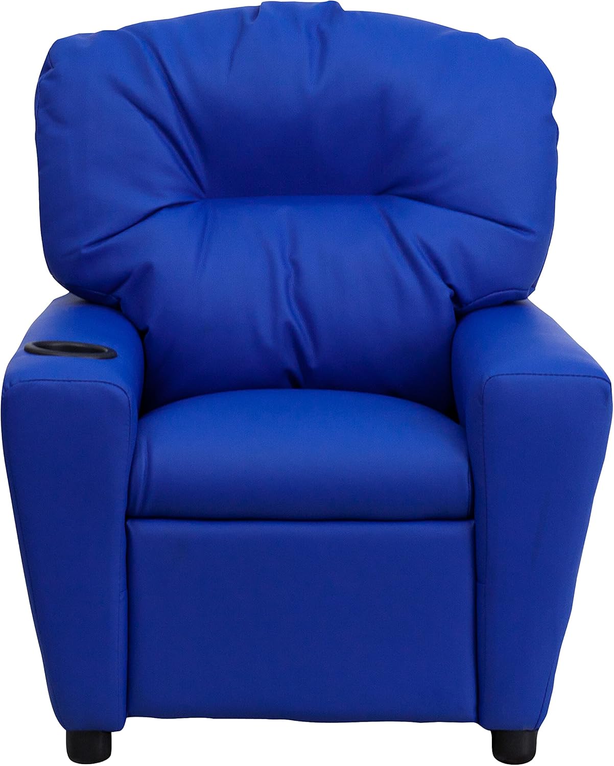 Flash Furniture Współczesny leżak dziecięcy z uchwytem na kubki, drewno, beżowy winyl, 66,04 x 53,34 x 53,34 cm