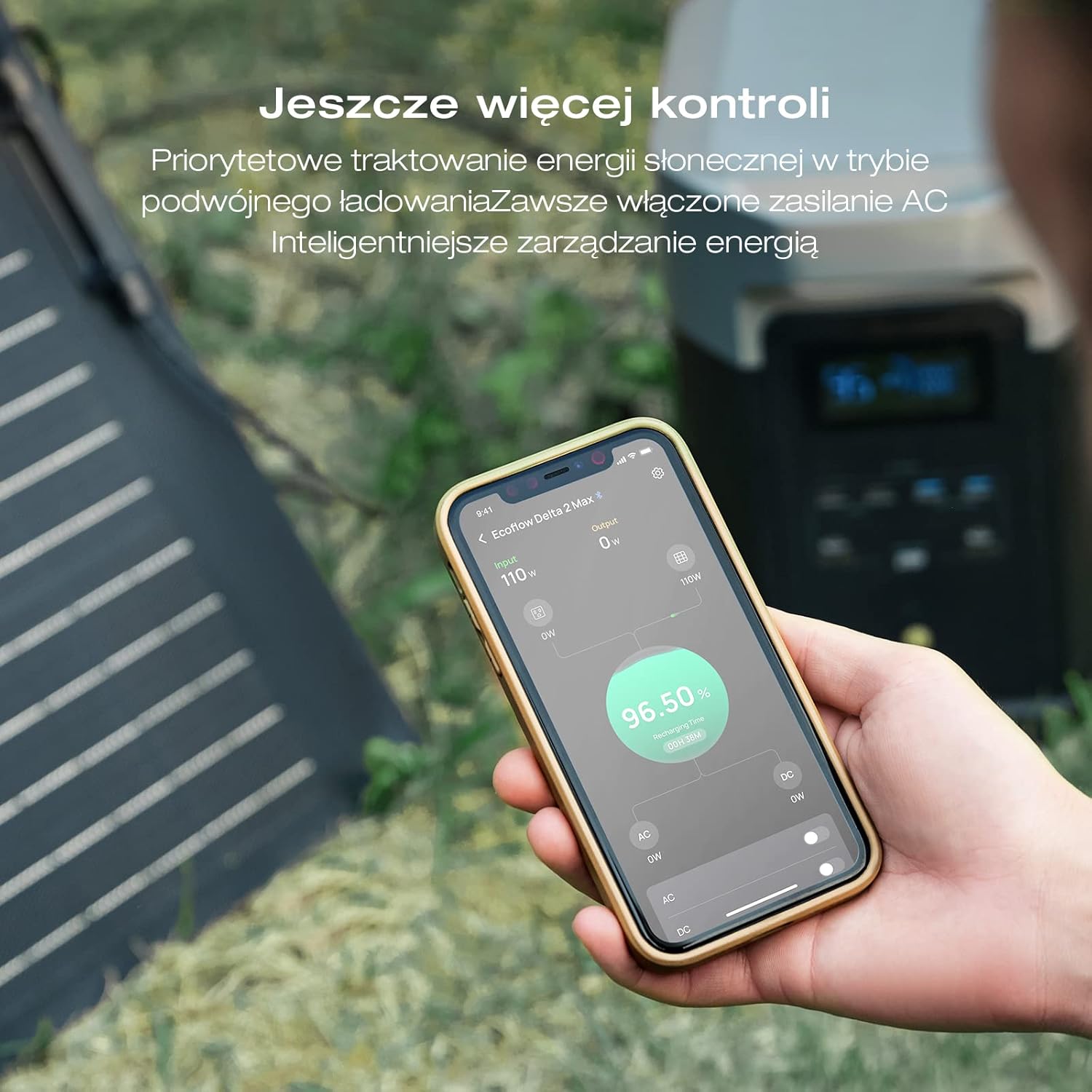 Przenośna stacja zasilania EcoFlow DELTA 2 Max z możliwością rozszerzania pojemności 2–6 kWh, bateria LFP zapewniająca 3000 cykli ładowania