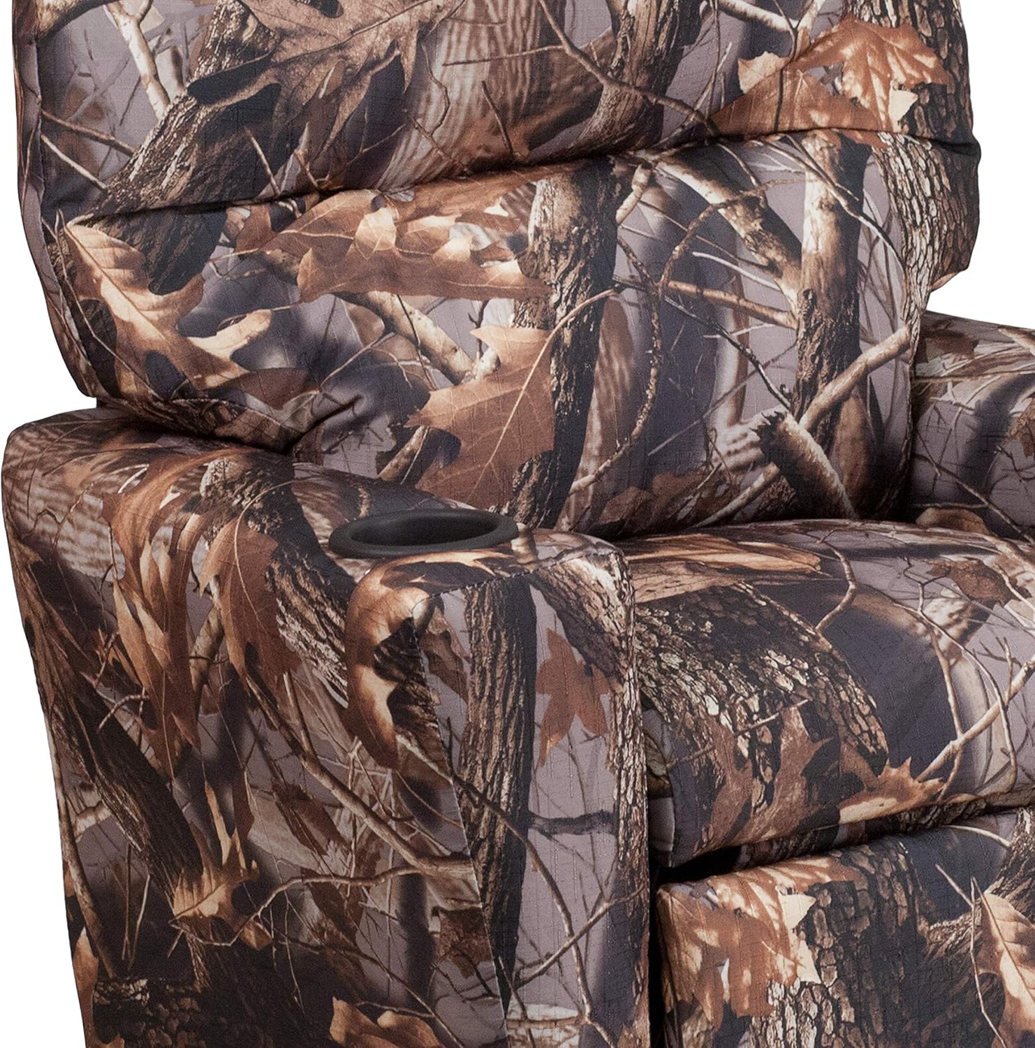 Flash Furniture Współczesny leżak dziecięcy z uchwytem na kubki, drewno, beżowy winyl, 66,04 x 53,34 x 53,34 cm