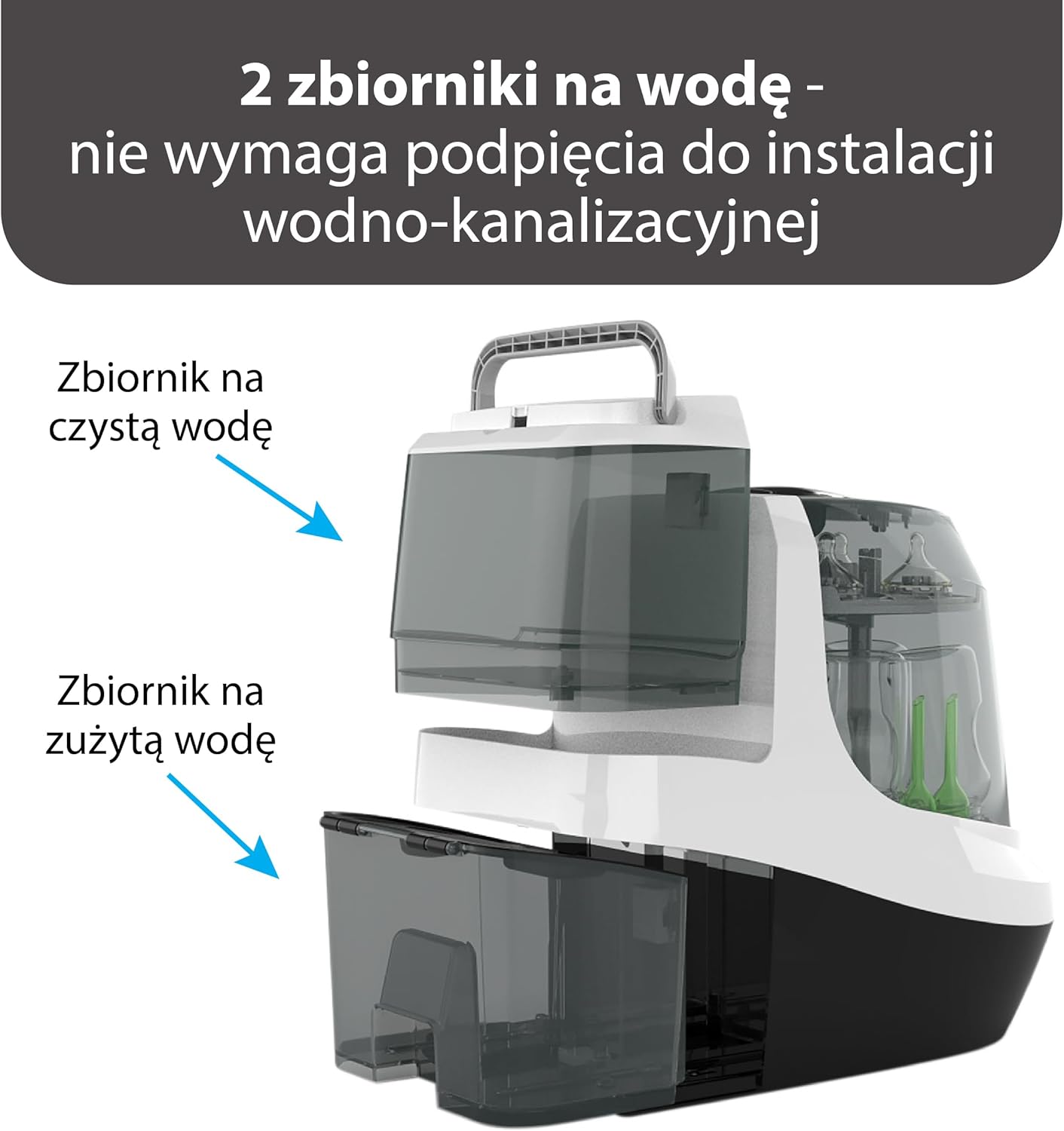 Baby Brezza Myjka do butelek Pro – środek do czyszczenia butelek dla niemowląt 3 w 1; mycie, sterylizacja, suszenie – uniwersalne czyszczenie wszystkich butelek: tworzywo sztuczne + szkło + smoczek