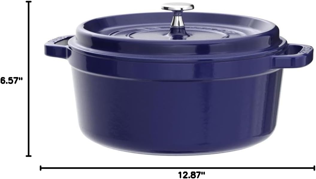 STAUB Garnek żeliwny, okrągły 28 cm, 6,7 L, Czarny
