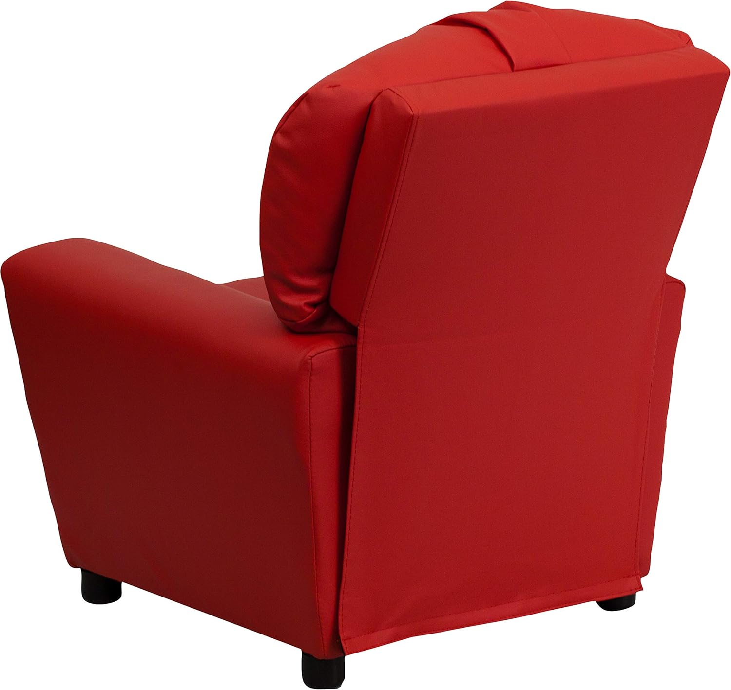 Flash Furniture Współczesny leżak dziecięcy z uchwytem na kubki, drewno, beżowy winyl, 66,04 x 53,34 x 53,34 cm