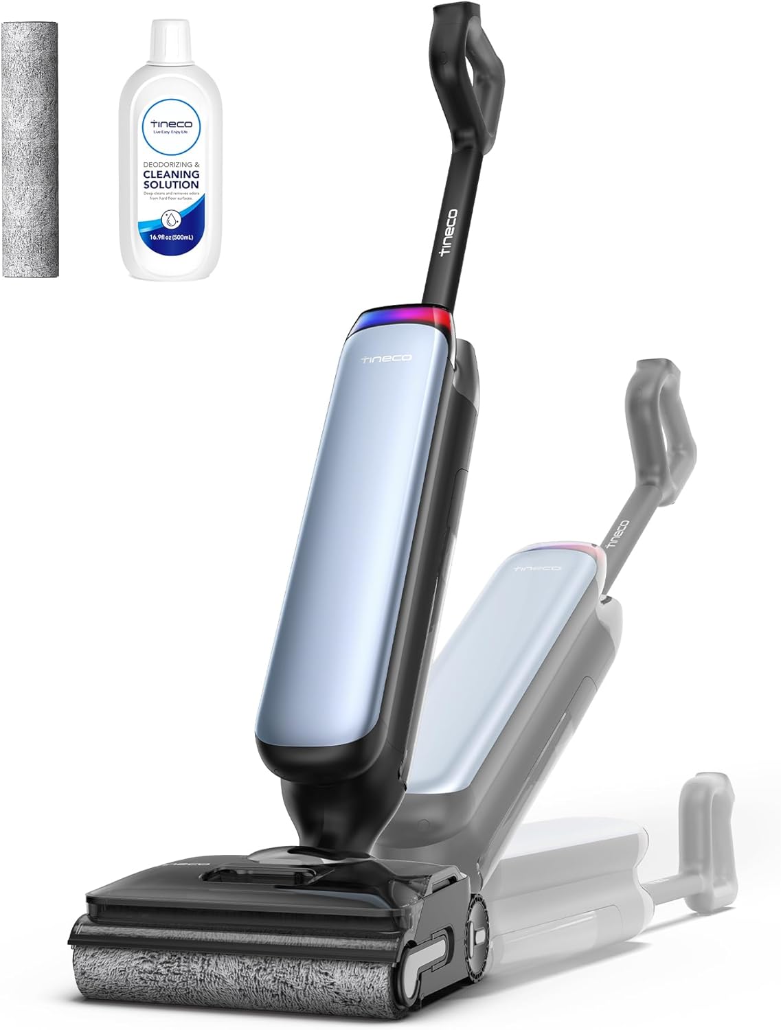 Tineco Floor ONE S7 Stretch Ultra Bezprzewodowy Odkurzacze na sucho i mokro, zapobiegająca splątaniu 180°, czas pracy 50 minut, samooczyszczanie Flashdry 85℃, dwustronne czyszczenie krawędzi