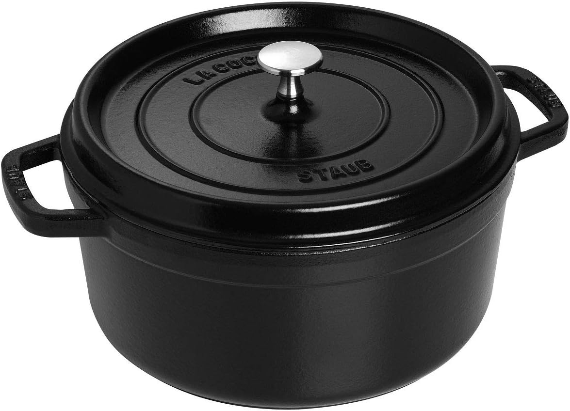 STAUB Garnek żeliwny, okrągły 28 cm, 6,7 L, Czarny